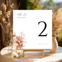 Load image into Gallery viewer, Autumn Table Number Template