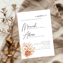 Load image into Gallery viewer, Autumn Wedding Invite Template