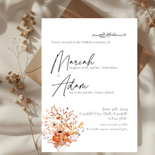 Load image into Gallery viewer, Autumn Wedding Invite Template