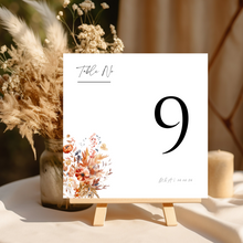 Load image into Gallery viewer, Autumn Table Number Template