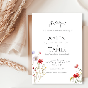 Summer Wedding Invite Template