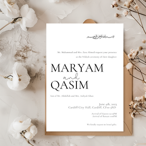 Minimal Wedding Invite Template