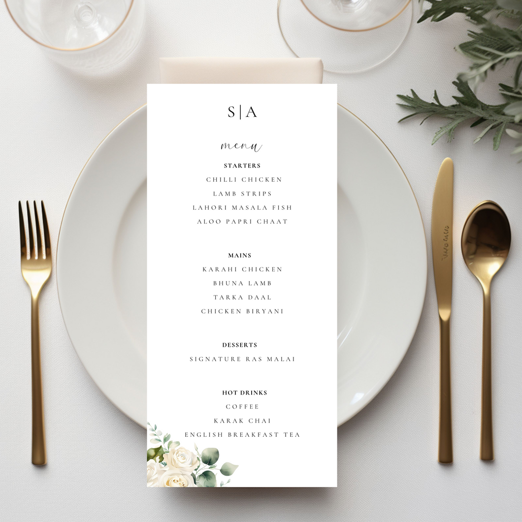 Winter Menu Template