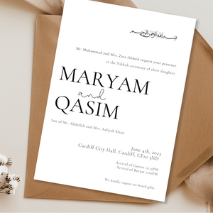 Minimal Wedding Invite Template