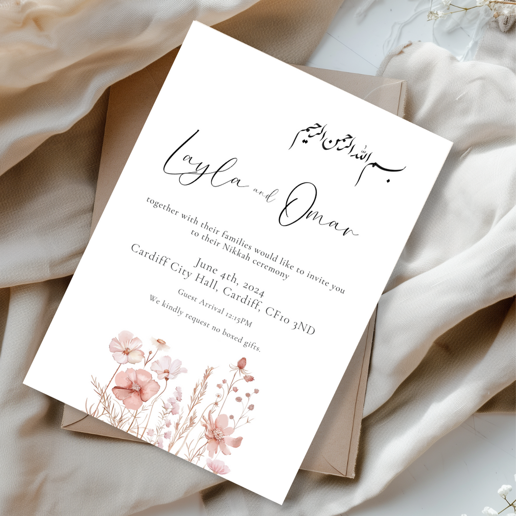 Spring Wedding Invite Template