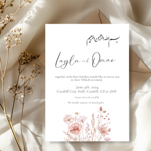 Spring Wedding Invite Template