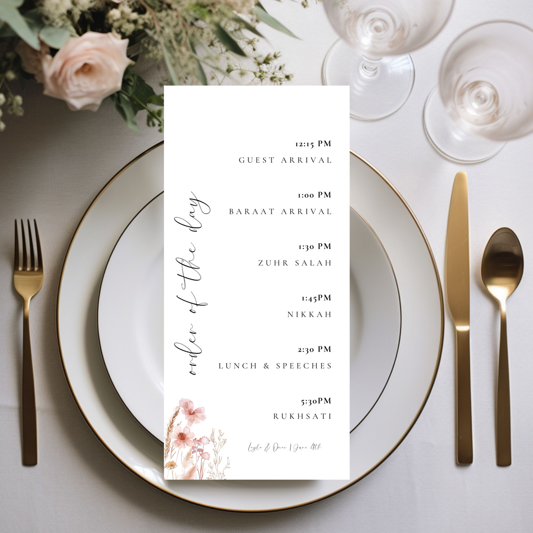 Spring Itinerary Template