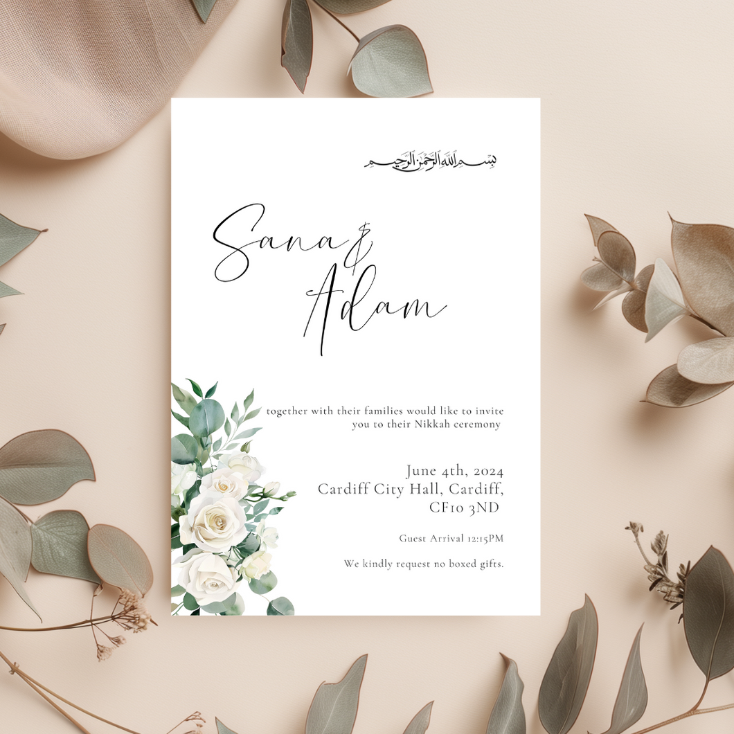 Winter Wedding Invite Template