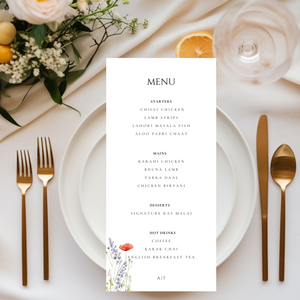 Summer Menu Template