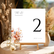 Load image into Gallery viewer, Autumn Table Number Template
