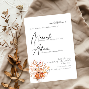 Autumn Wedding Invite Template