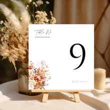 Load image into Gallery viewer, Autumn Table Number Template
